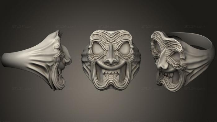 Mask (Onryo Mask Ring, MS_0262) 3D models for cnc